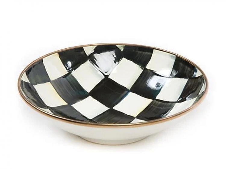 Courtly Check Enamel Soup Coupe