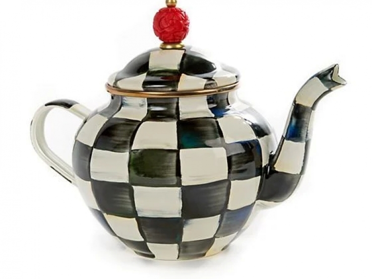 Courtly Check Enamel Teapot - 4 Cup