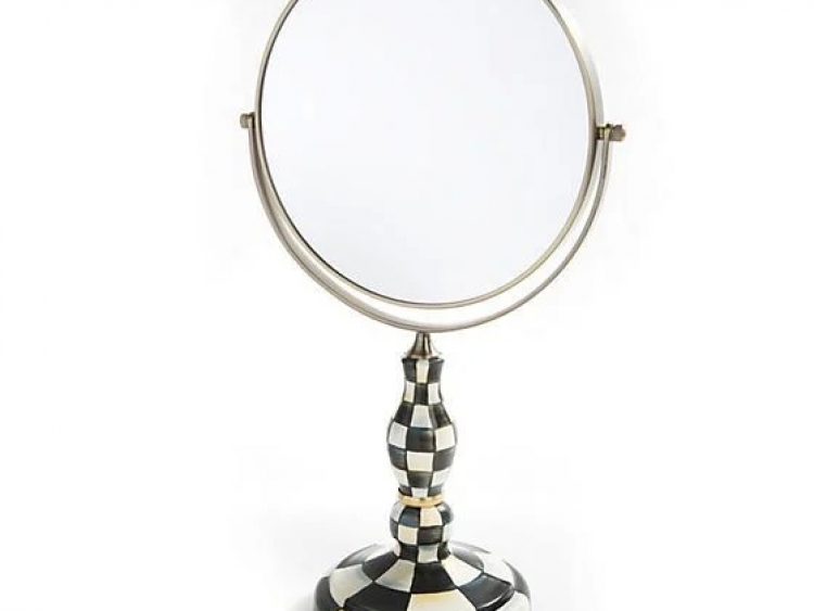 Courtly Check Enamel Vanity Mirror