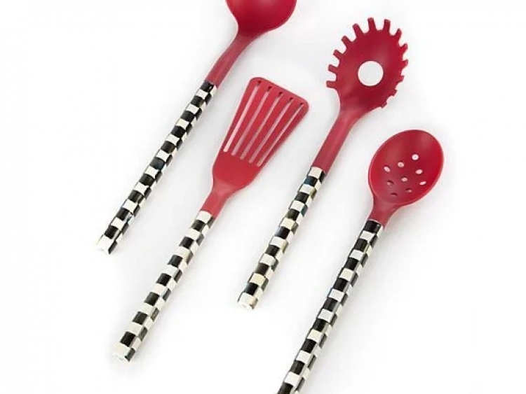 Courtly Check Fish Spatula - Red