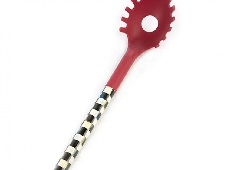 Courtly Check Pasta Spoon - Red