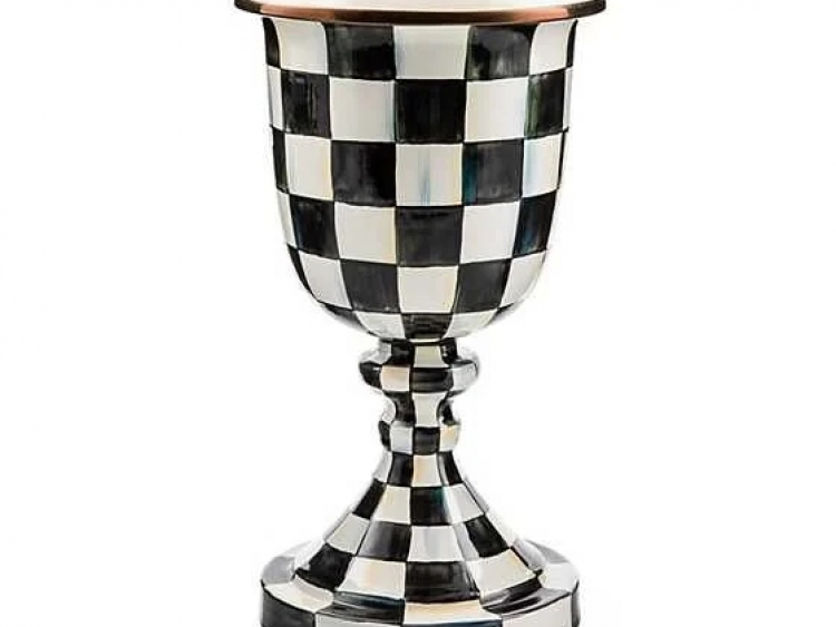 Courtly Check Pedestal Vase