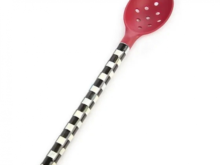 Courtly Check Slotted Spoon - Red