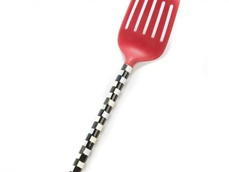  Courtly Check Slotted Turner - Red