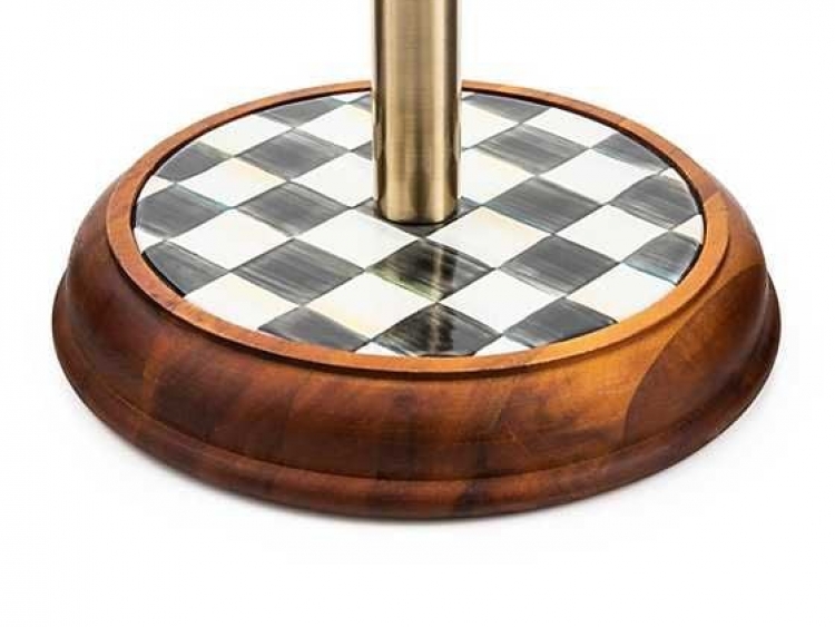 Courtly Check Wood Paper Towel Holder