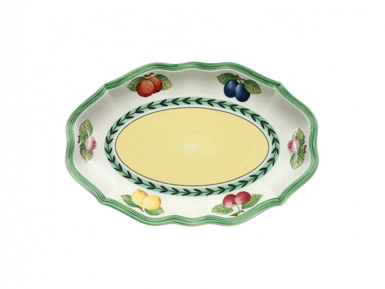 French Garden Oval Servis Tabağı 24 Cm