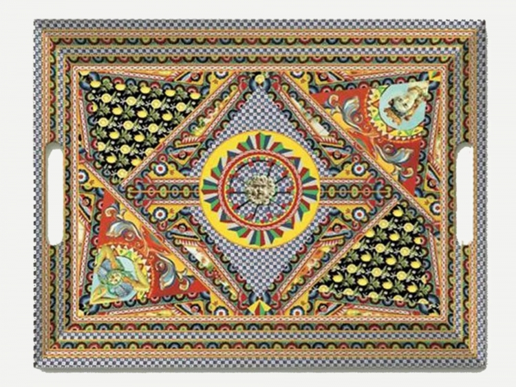 Lamart Rosalia Sarı Melamin Tepsi 49X36 Cm