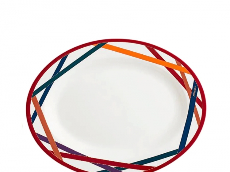 Missoni Nastri Oval Servis Tabağı 36 Cm