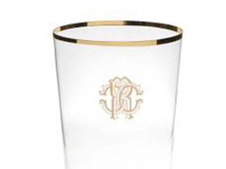 Monogram Gold Altın Dekorlu Kristal Su & Meşrubat Bardağı