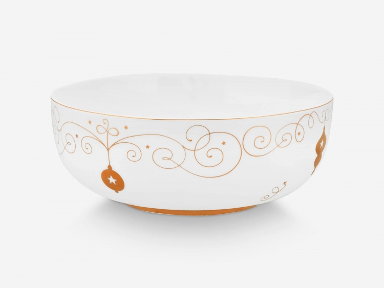 Pip Studio Royal Gold White Beyaz Porselen Servis Kasesi 23 Cm