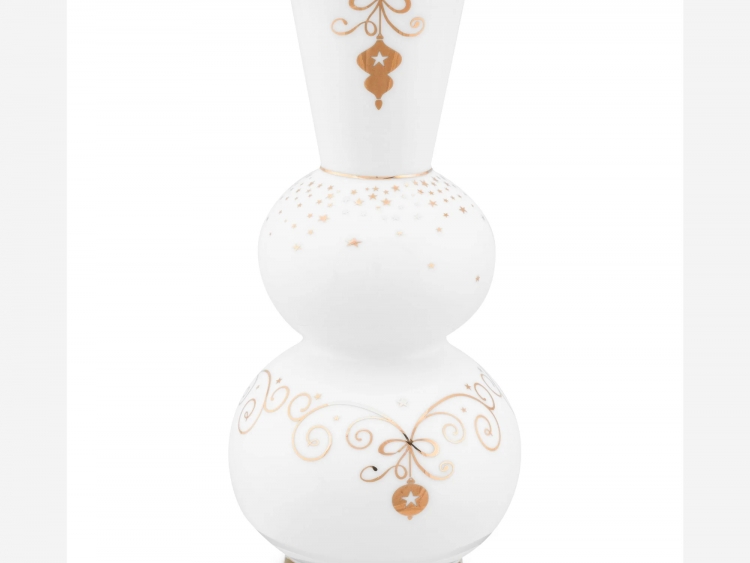 Pip Studio Royal Gold White Beyaz Porselen Vazo 15 Cm