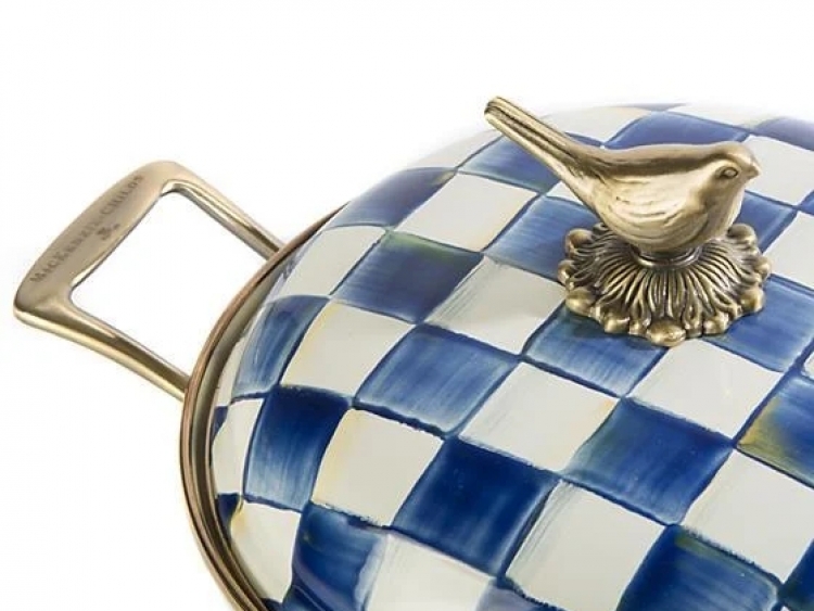 Royal Check Enamel 3 Qt. Saute Pan