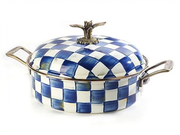 Royal Check Enamel 5 Qt. Casserole