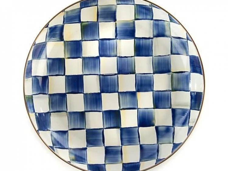 Royal Check Enamel Abundant Bowl