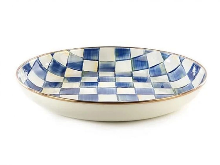 Royal Check Enamel Abundant Bowl