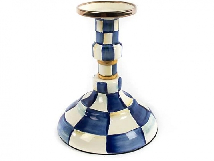 Royal Check Enamel Candlestick - Modest