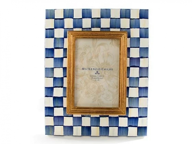 Royal Check Enamel Frame - 4'' X 6''