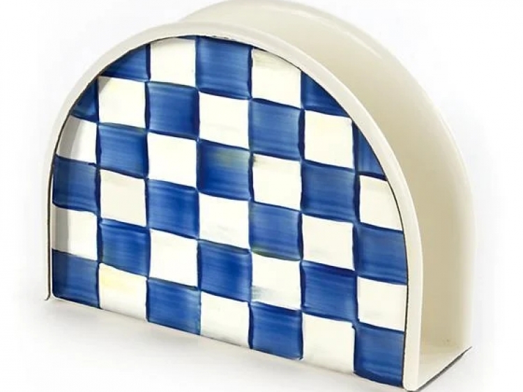 Royal Check Enamel Napkin Holder