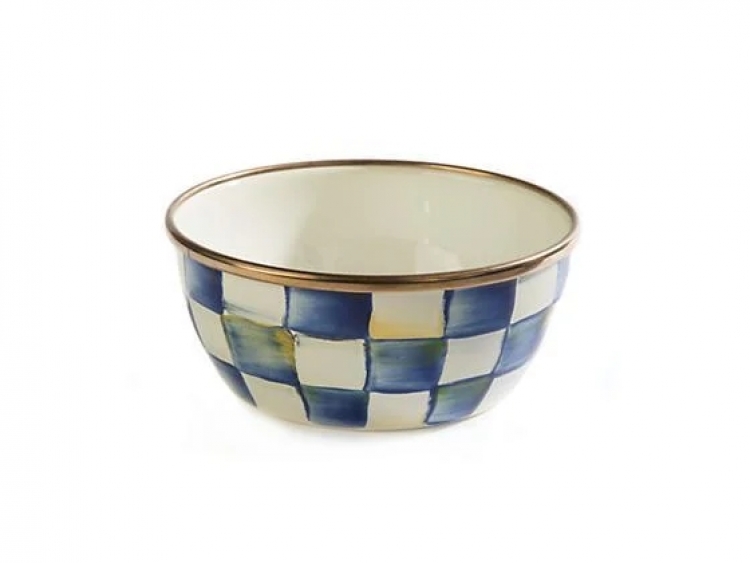 Royal Check Enamel Pinch Bowl