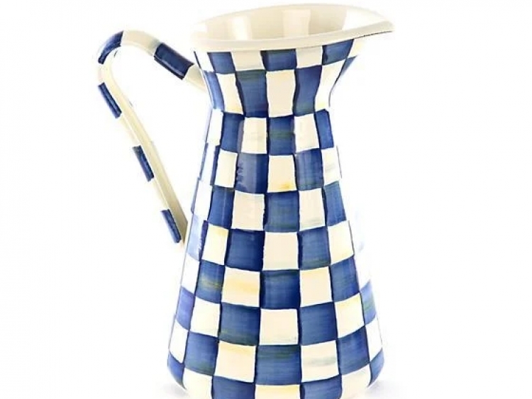 Royal Check Enamel Practical Pitcher - Large