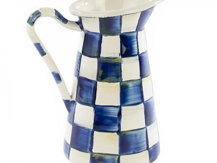 Royal Check Enamel Practical Pitcher - Small