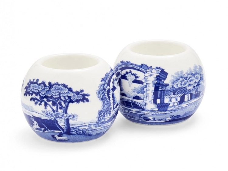 Spode Blue Italian 2Li Tealight Mumluk