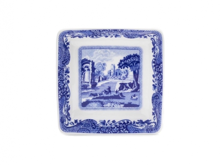 Spode Blue Italian Küçük Kare Kabak