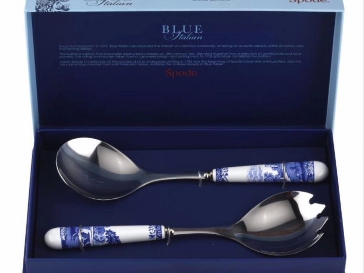 Spode Blue Italian Salata Servis Kaşıkları