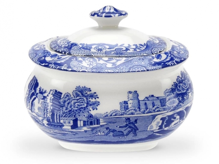 Spode Blue Italian Şekerlik - Kapaklı