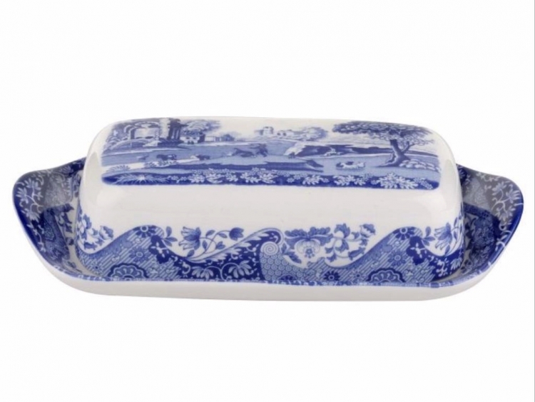 Spode Blue Italian Tereyağlık