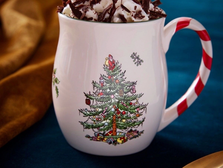 Spode Christmas Tree Kupa - Peppermint Saplı 0.4Lt