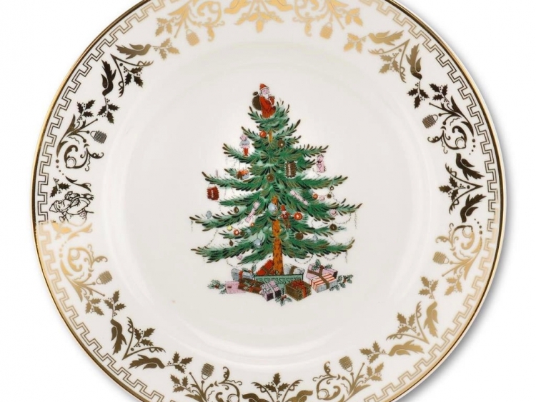 Spode Christmas Tree Pasta Tabağı Gold 20Cm