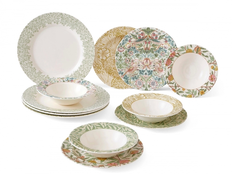 Spode Morris & Co - The Original 12 Parça, 4 Kişilik Yemek Seti