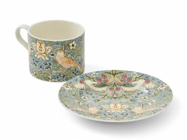 Spode Morris & Co - The Original Çay Fincanı - Strawberry Thief