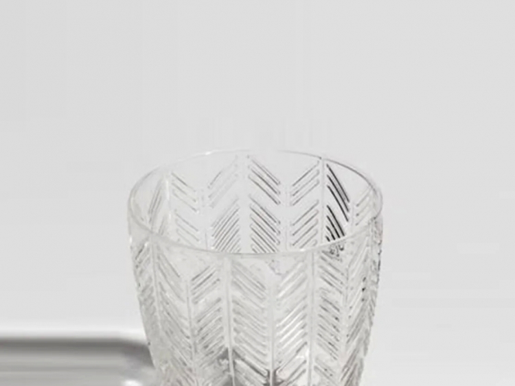 Zig Zag Transparent Kristal Su Bardağı