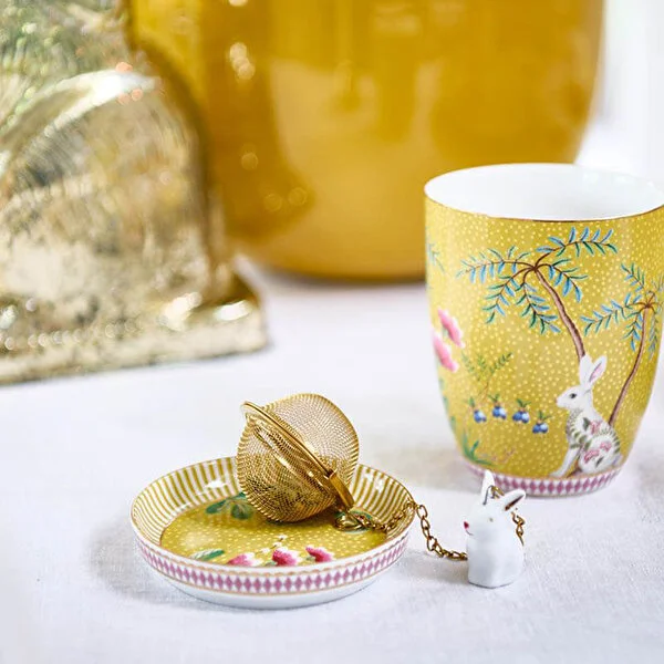Sarı Porselen Çay Tabağı 9 cm