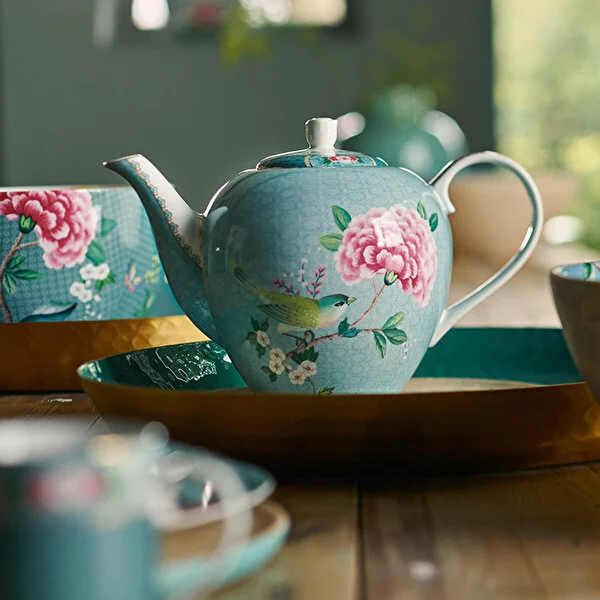Blushing Birds Mavi Demlik 1600 ml.