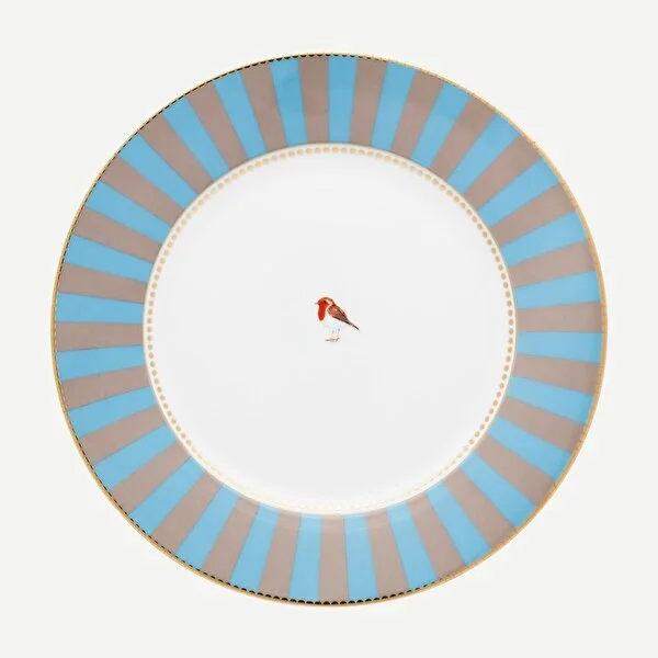 Love Bird Tabak 26,5 Cm, Mavi / Haki