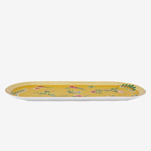 Sarı Porselen Servis Tabağı 33 cm