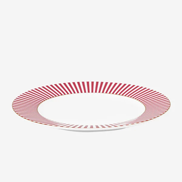 Pembe Porselen Pasta Tabağı 17 cm