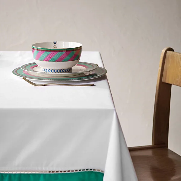 Bowl Chique Stripes Pink-Green 15.5cm
