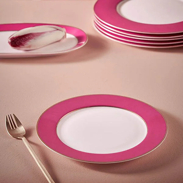 Chique Pembe Oval Tabak 28x16x2 cm