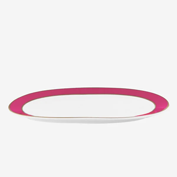 Chique Pembe Oval Tabak 28x16x2 cm