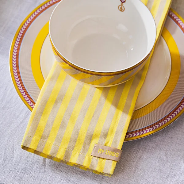 Chique Sarı Çizgili Tabak 28 cm    8720874271956