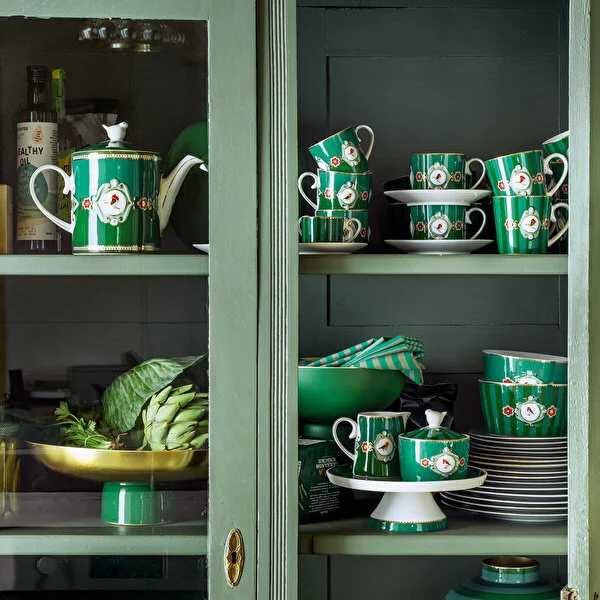 Love Birds Yeşil Renkli Madalyon Desenli Mug 250 ml   8720874273103