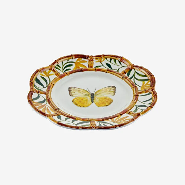 Bambu Kelebekli Tabak 23 cm