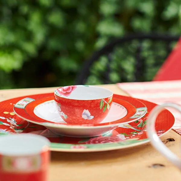 Blushing Birds Kırmızı Kase 9.5cm