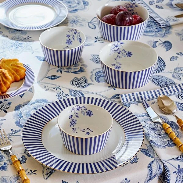 Royal Çizgili Mavi Tabak 26,5 cm 