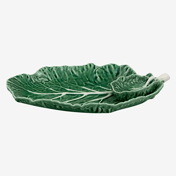 Lahana Formlu Sosluklu Servis Tabağı 28 cm 