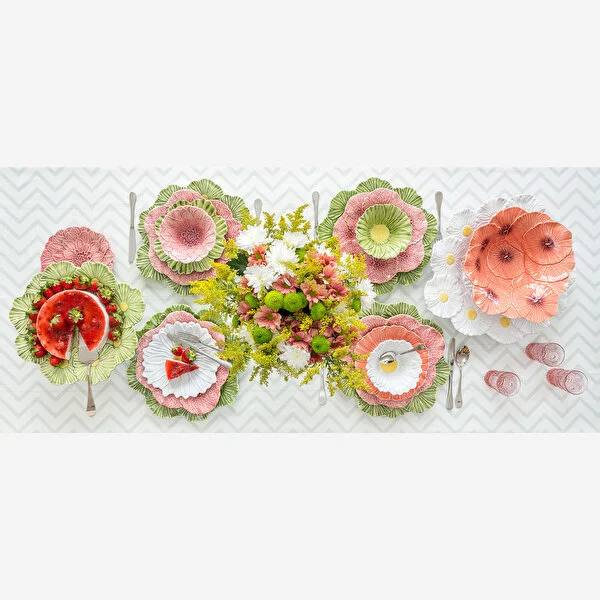 Maria Flor Çiçekli Turuncu Kase 15,5 cm